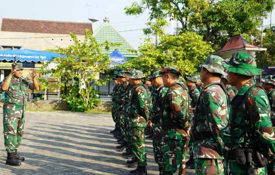 Tingkatkan Kemampuan Prajurit Teritorial, Kodim Bojonegoro Gelar Latnister Proglatsi Sistem Blok Ketahanan Pangan Terpadu