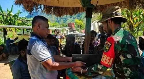 Kodim 1714/Puncak Jaya Gelar Nobar Piala Dunia 2026, Pererat Keakraban Bersama Masyarakat