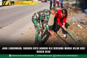 Jaga Lingkungan, Babinsa Kota Bangun Ulu Bersama Warga Gelar Aksi Bersih Desa