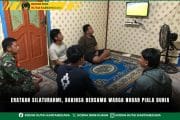 Eratkan Silaturahmi, Babinsa Bersama Warga Nobar Piala Dunia