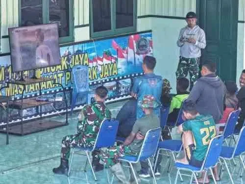 Kodim 1714/Puncak Jaya Gelar Nobar Pertandingan Piala Dunia 2026 di Kab. Puncak Jaya