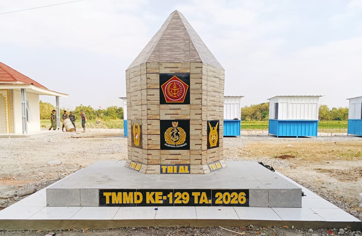 IMG-20260812-WA0037 Tugu TMMD 129 Bojonegoro Kokoh Berdiri di Rest Area Terpadu Desa Kesongo