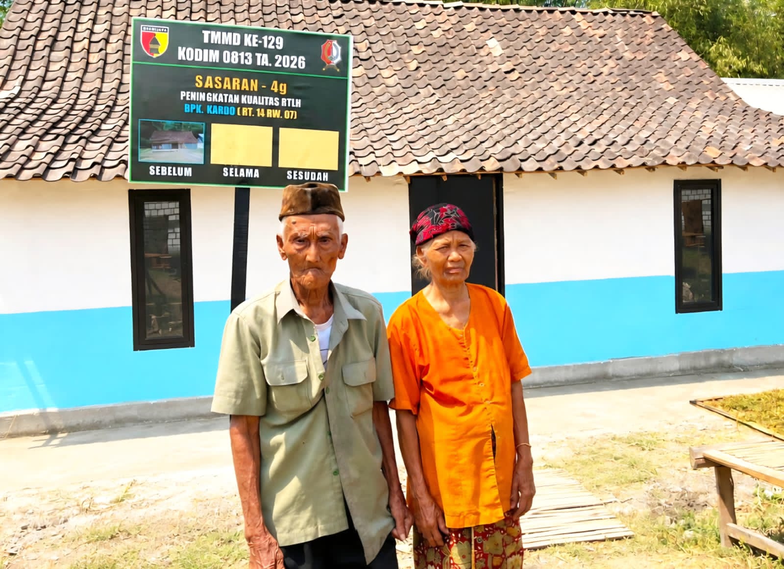 IMG-20260814-WA0052 Ucapan Terima Kasih Mbah Kardo! Rumah Reyotnya Kini Jadi Hunian Nyaman Lewat TMMD 129 Bojonegoro