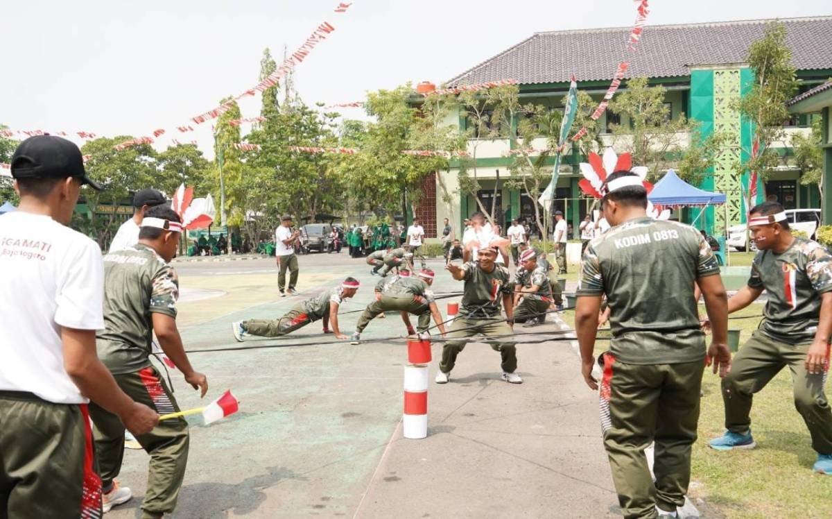Semarak HUT RI ke-81: Soliditas Mewarnai Lomba Tradisional Kodim 0813 Bojonegoro