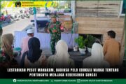 Lestarikan Pesut Mahakam, Babinsa Pela Edukasi Warga tentang Pentingnya Menjaga Kebersihan Sungai