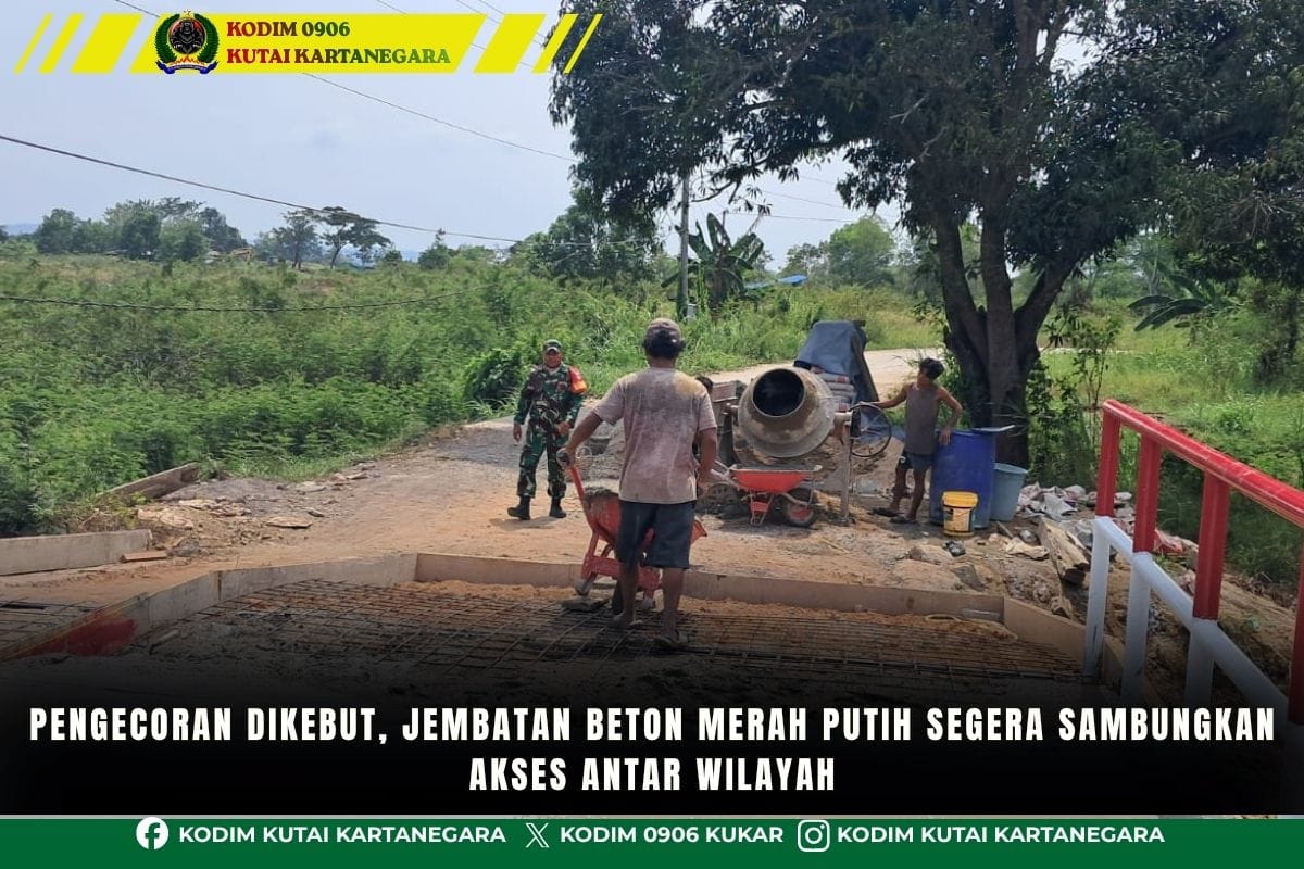 foto website - 2026-08-28T100048.907 Pengecoran Dikebut, Jembatan Beton Merah Putih Segera Sambungkan Akses Antar wilayah