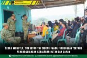 Cegah Karhutla, Tim Sesko TNI Edukasi Warga Sanggulan tentang Penanggulangan Kebakaran Hutan dan Lahan