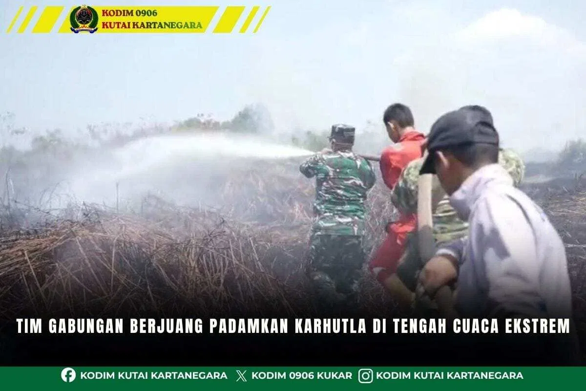 Tim Gabungan Berjuang Padamkan Karhutla di Tengah Cuaca Ekstrem
