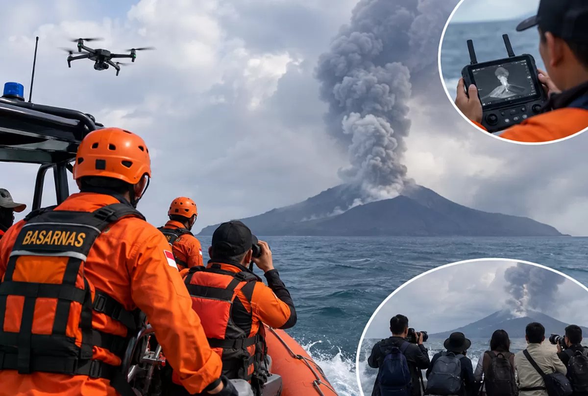 Operasi Pencarian Lima Jurnalis Hilang di Anak Krakatau