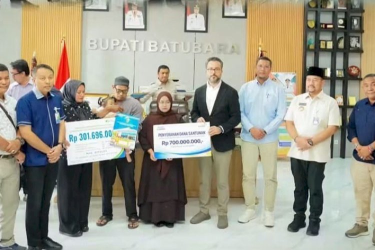 Santunan Korban Kebakaran PT Evyap di Batubara Santunan Korban Kebakaran PT Evyap di Batubara
