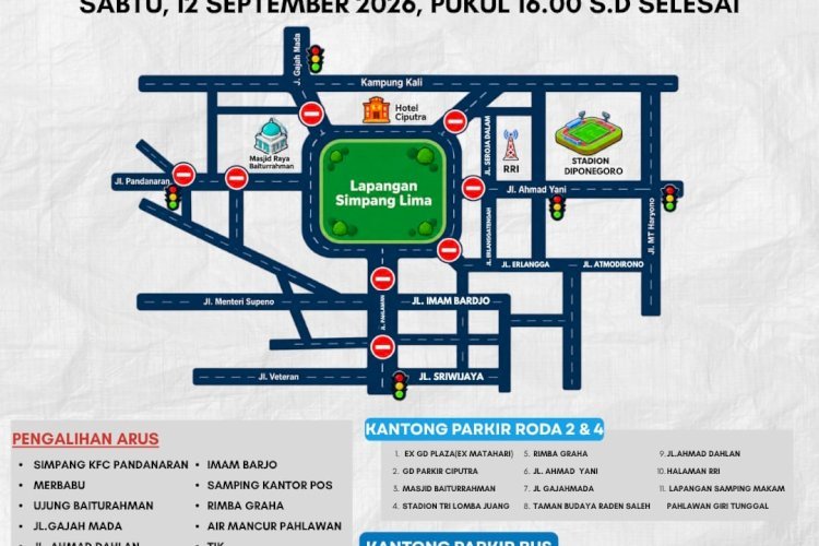 Rekayasa Lalu Lintas Jelang Pembukaan MTQ Nasional di Semarang