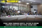Perkuat Sinergi Penanganan Karhutla, Tim Sesko TNI Bersama Forkopimda Kukar Tatap Muka Virtual Bersama Camat