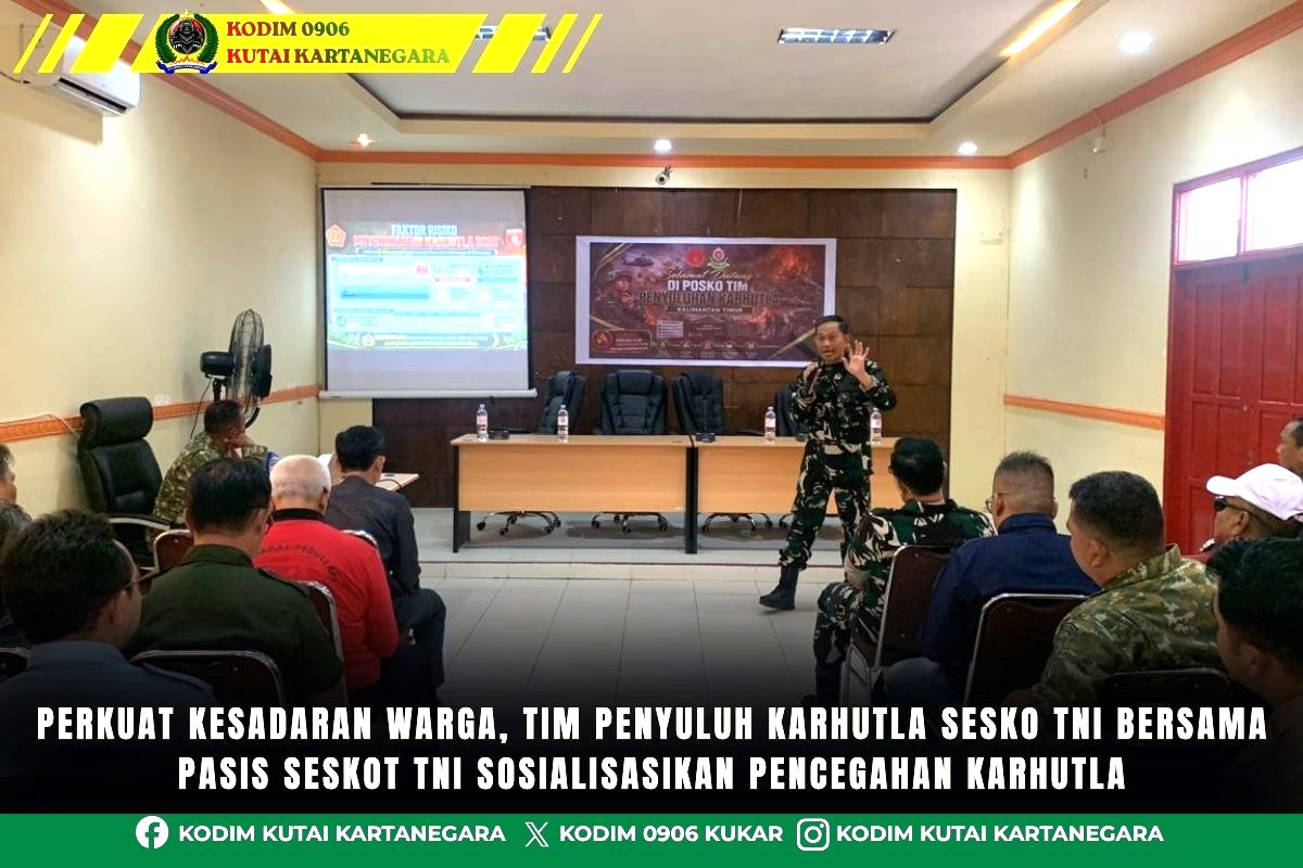 Perkuat Kesadaran Warga, Tim Penyuluh Karhutla Sesko TNI Bersama Pasis Seskot TNI Sosialisasikan Pencegahan Karhutla