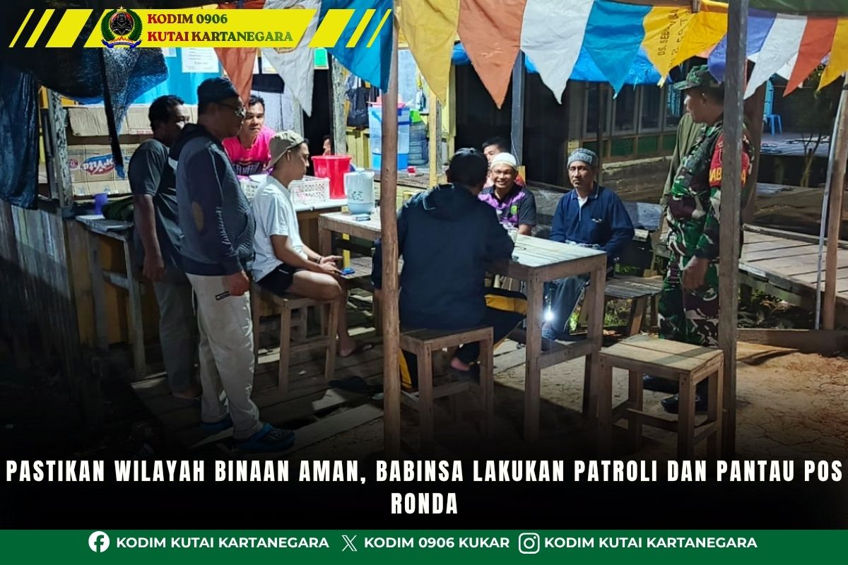 foto website - 2026-09-04T092357.234 Pastikan Wilayah Binaan Aman, Babinsa Lakukan Patroli dan Pantau Pos Ronda