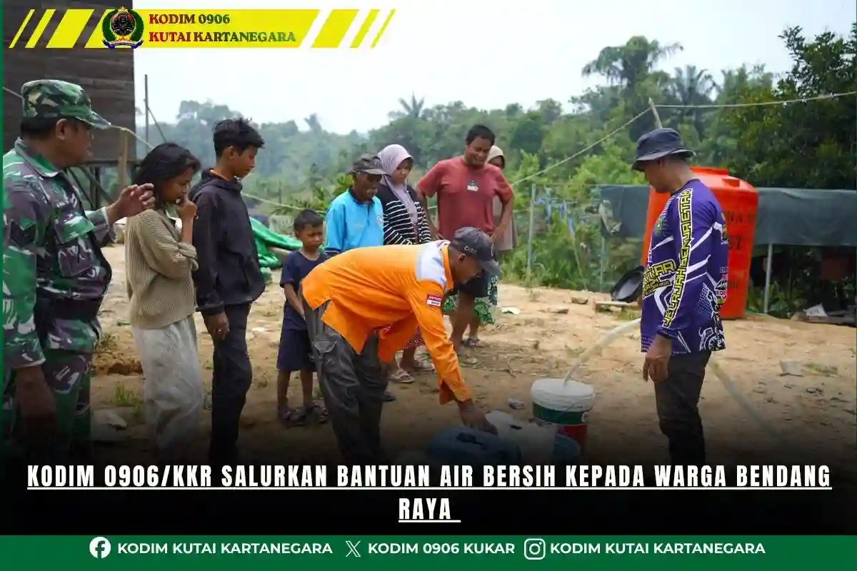 Kodim 0906/Kkr Salurkan Bantuan Air Bersih kepada Warga Bendang Raya