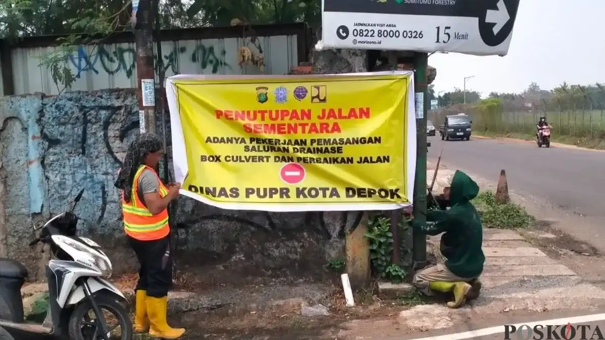 Galian Drainase Berlangsung hingga Akhir Desember, Pengendara Jalan Lereng Cinere Diminta Siapkan Jalur Alternatif