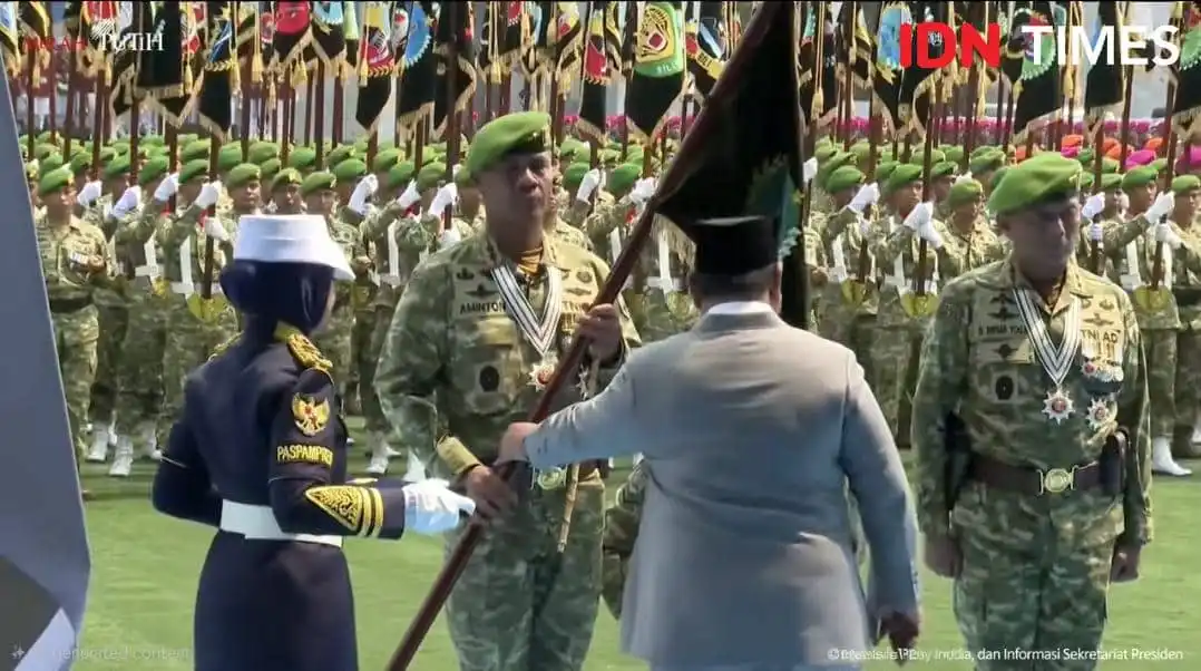 Prabowo Resmikan Enam Kodam Baru dalam Peringatan HUT ke-81 TNI