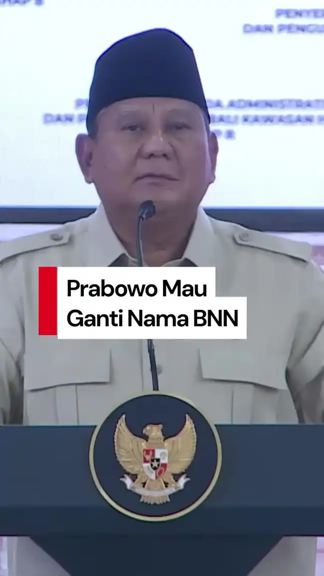 Prabowo Berencana Mengganti Nama BNN Menjadi Badan Nasional Penanggulangan Narkotika