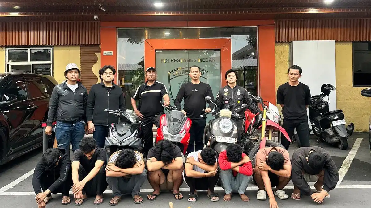 Delapan Anggota Salvador 424 Ditangkap Usai Bentrokan Empat Geng Motor di Medan