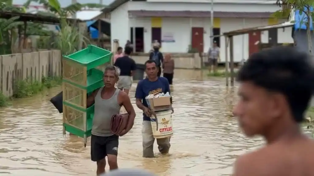 Banjir Meluas di Sembilan Kecamatan Aceh Tamiang, Warga Mulai Mengungsi