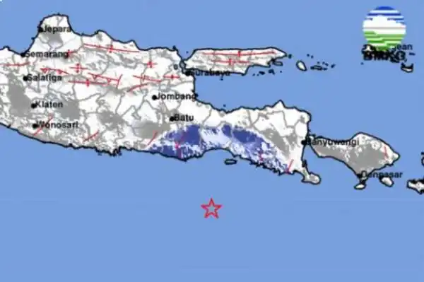 Gempa M 4,6 Berpusat di Laut Barat Daya Lumajang, Getaran Terasa di Tiga Daerah